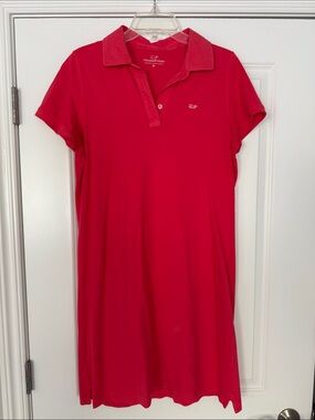 Vineyard Vines Bright Red Polo Tunic Dress